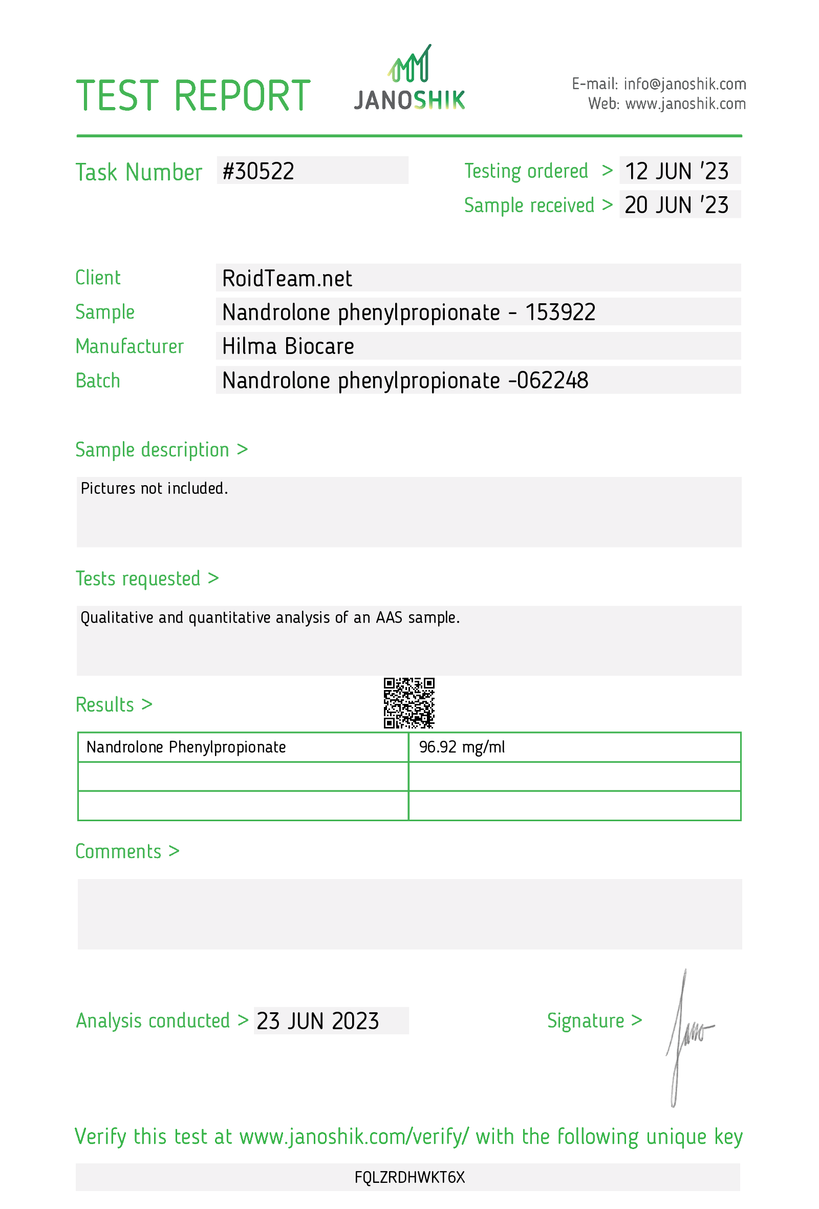 Nandrolone Phenylpropionate (NPP)
