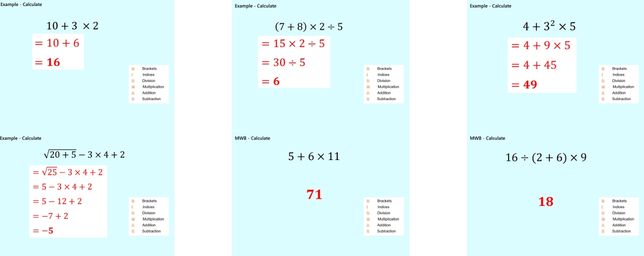 1.7 BIDMAS GCSE PowerPoint Lesson