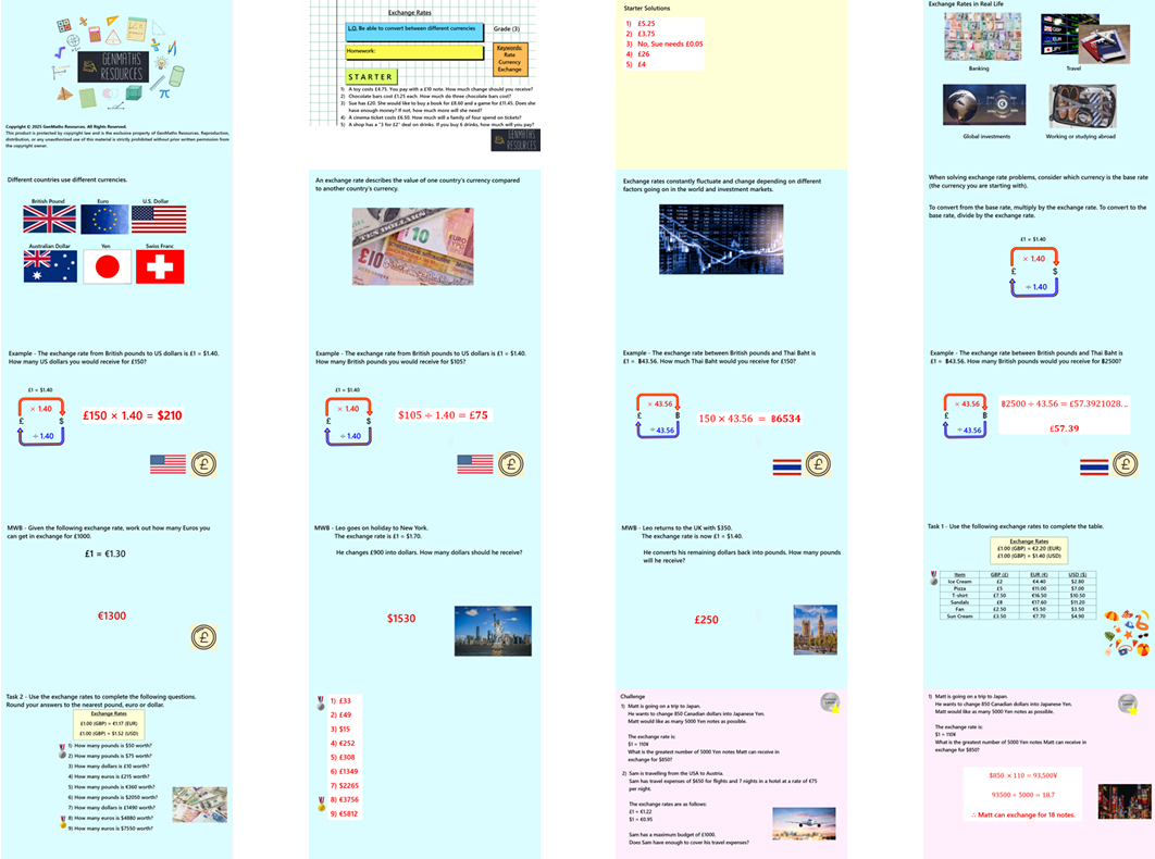 1.9 Exchange Rates GCSE PowerPoint Lesson