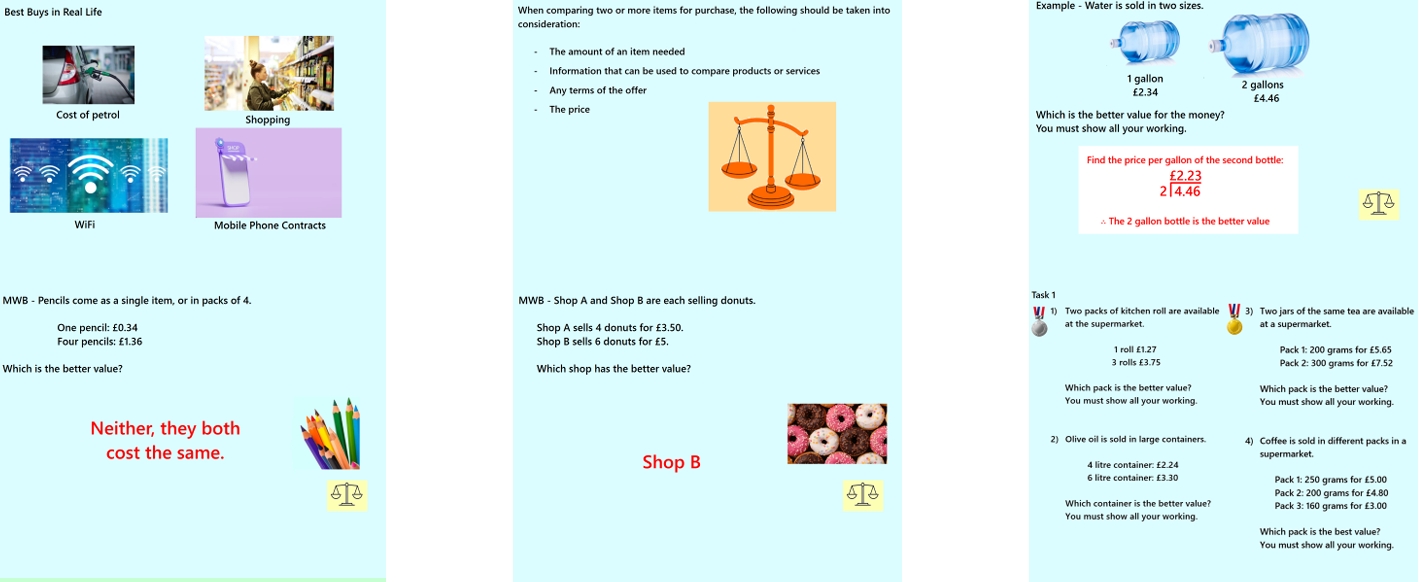 1.10 Better Value (Best Buys) GCSE PowerPoint Lesson