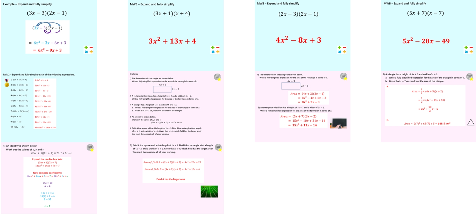 2.8 Expanding Double Brackets GCSE PowerPoint Lesson