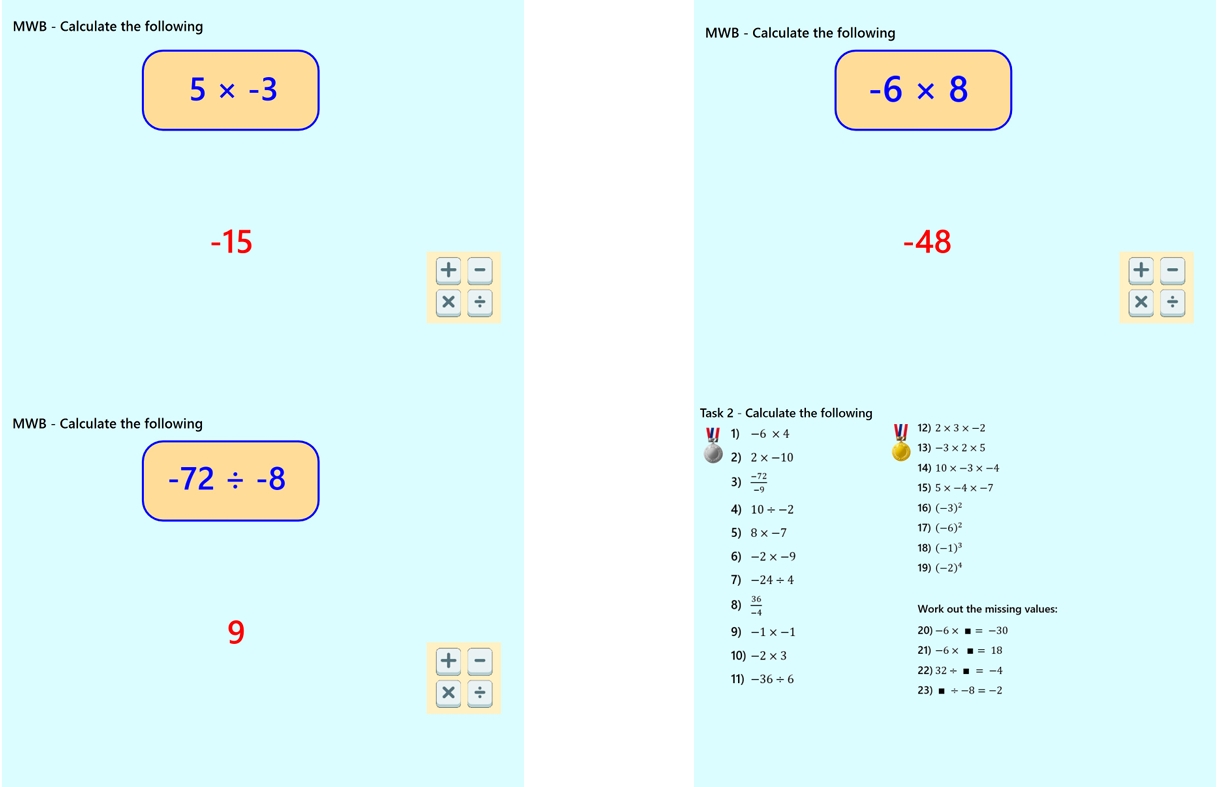1.12 Negative Number Operations GCSE PowerPoint Lesson