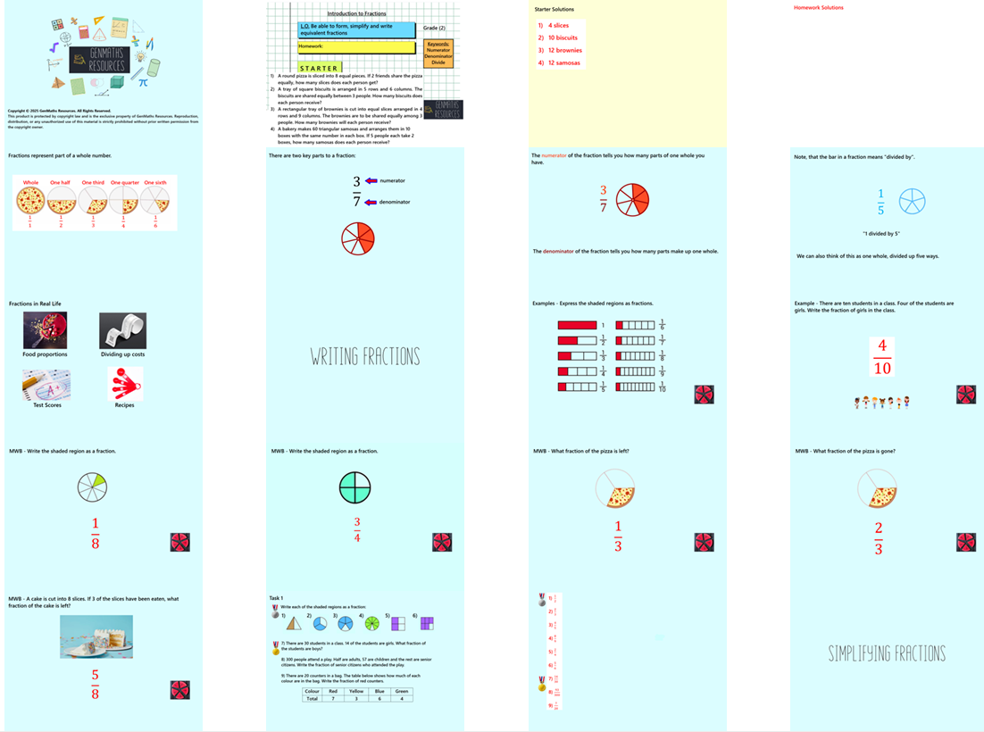 1.17 Introduction to Fractions GCSE PowerPoint Lesson