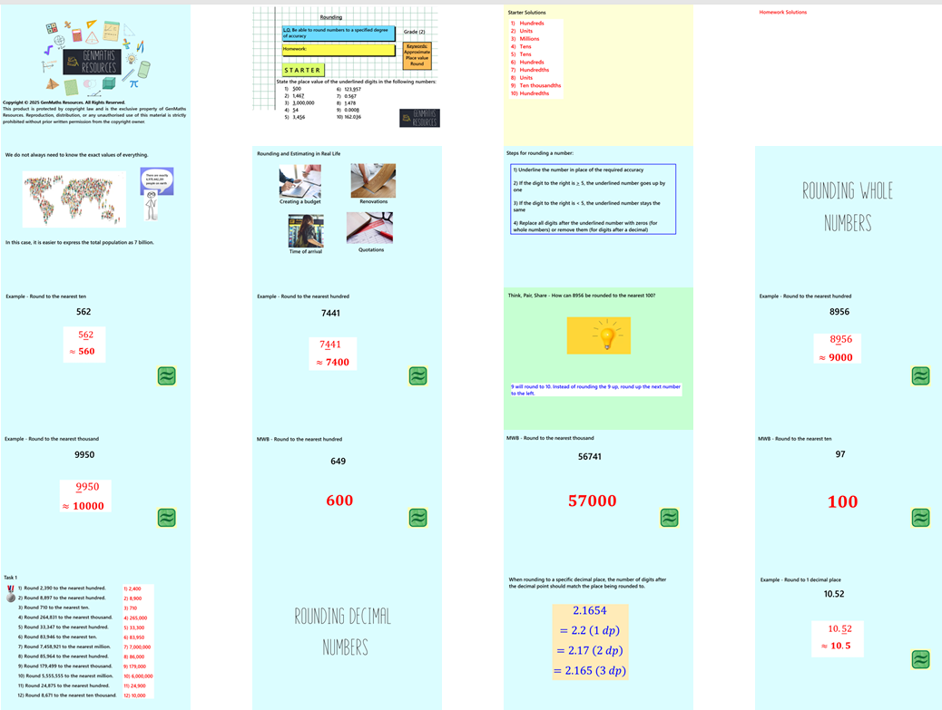 1.23 Rounding GCSE PowerPoint Lesson