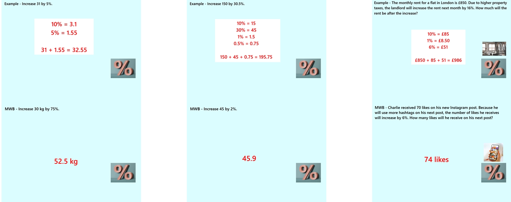 1.27 Percentage Increase and Decrease GCSE PowerPoint Lesson