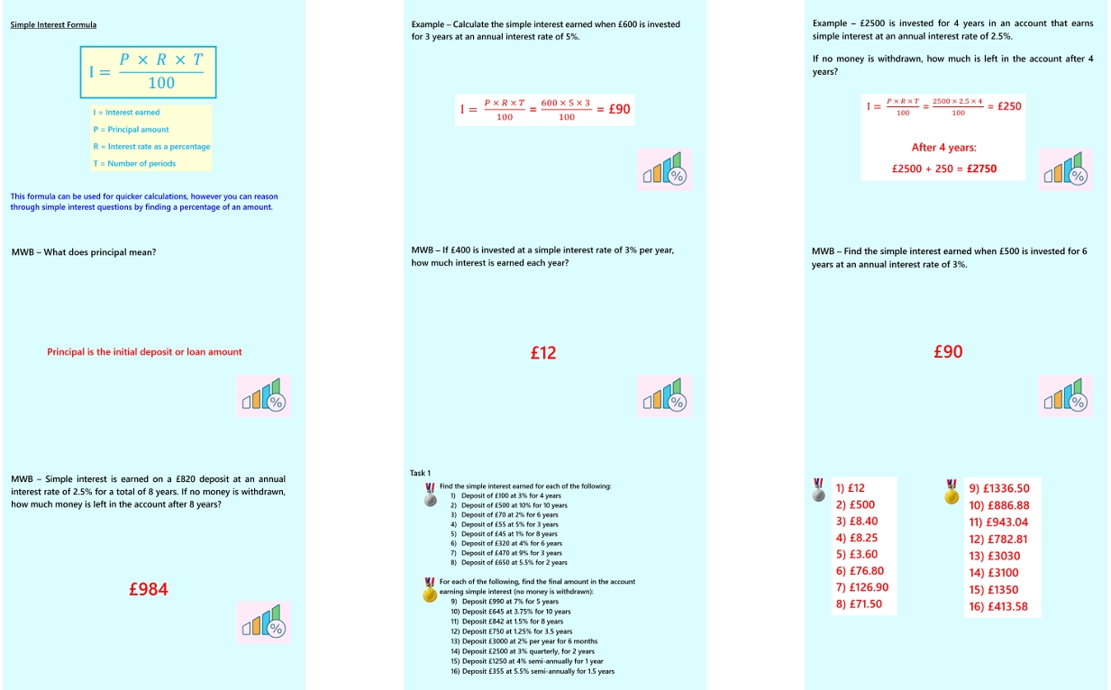 1.31 Simple Interest GCSE PowerPoint Lesson
