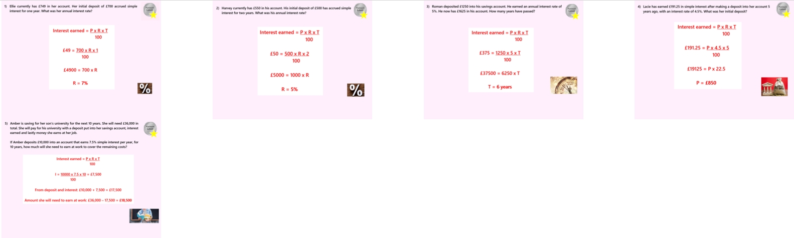 1.31 Simple Interest GCSE PowerPoint Lesson