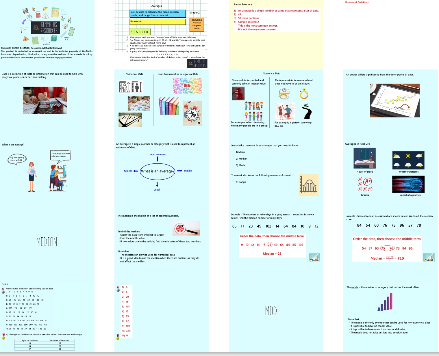 4.1 Averages GCSE PowerPoint Lesson