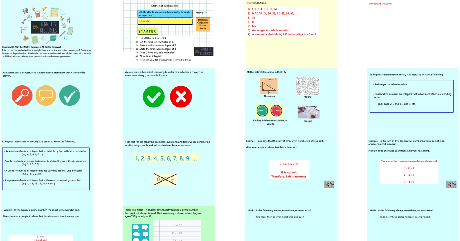 1.47 Mathematical Reasoning GCSE PowerPoint Lesson