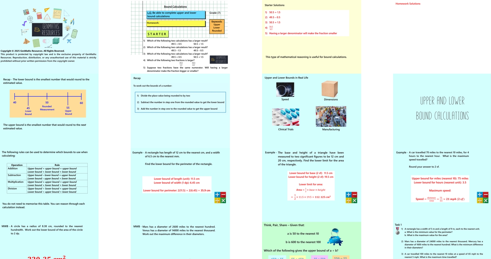 1.48 Bound Calculations Higher GCSE PowerPoint Lesson