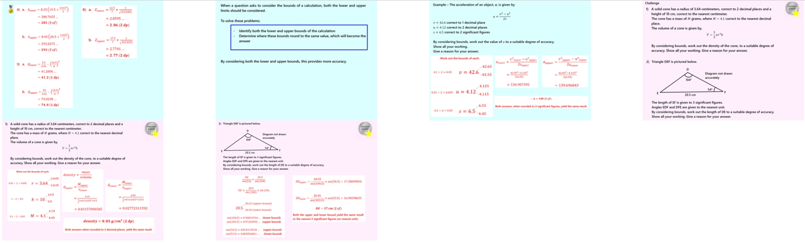 1.49 Harder Algebraic Bound Calculations Higher IGCSE PowerPoint Lesson