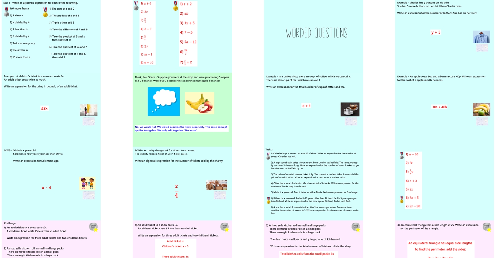 2.1 Introduction to Algebra – Forming Expressions GCSE PowerPoint Lesson
