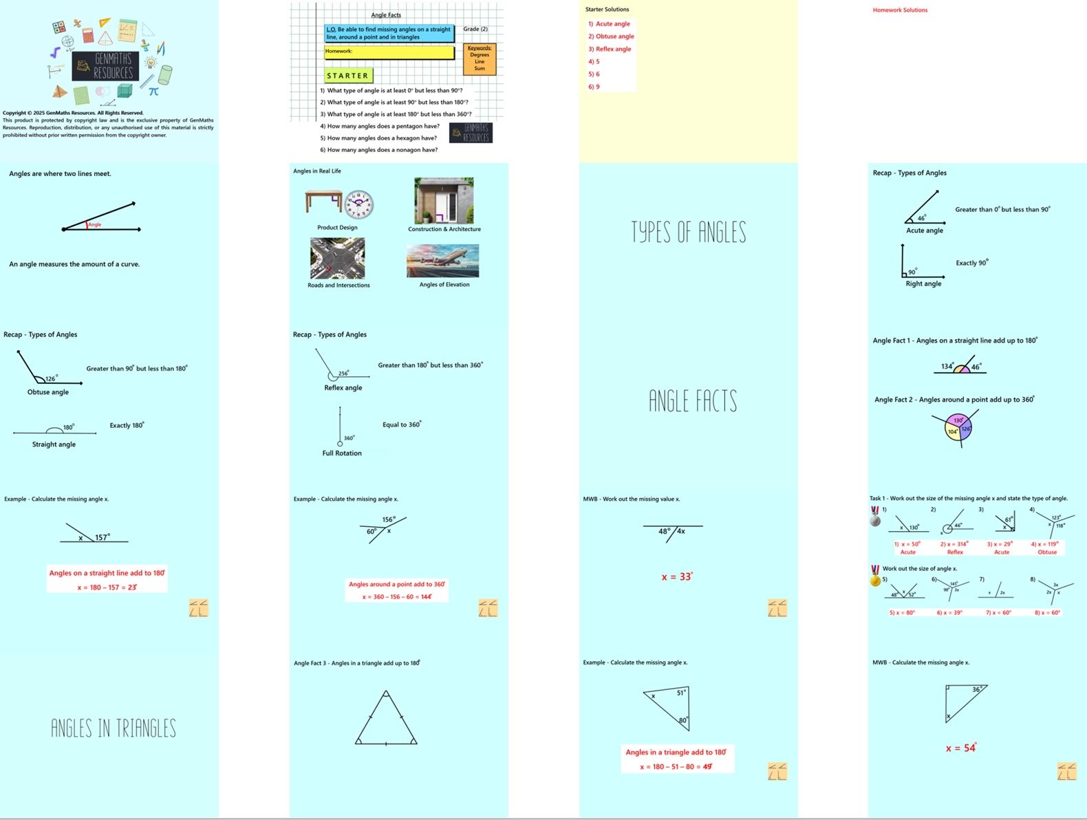 3.5 Angle Facts GCSE PowerPoint Lesson