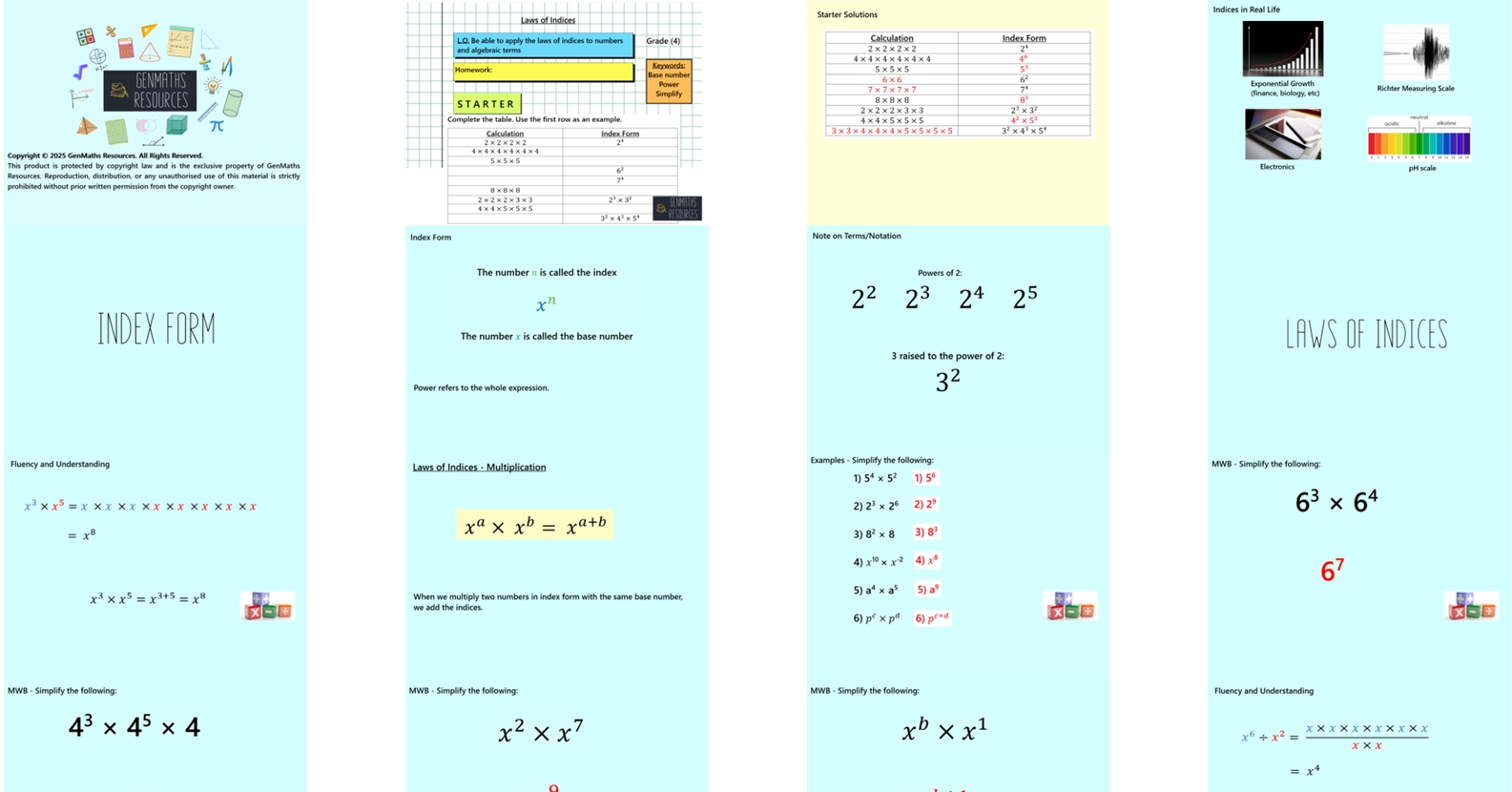 2.5 Laws of Indices GCSE PowerPoint Lesson
