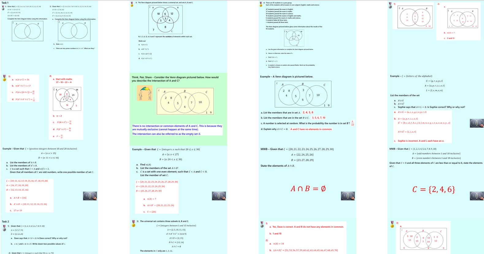 4.16 Venn Diagrams Harder Set Notation IGCSE PowerPoint Lesson
