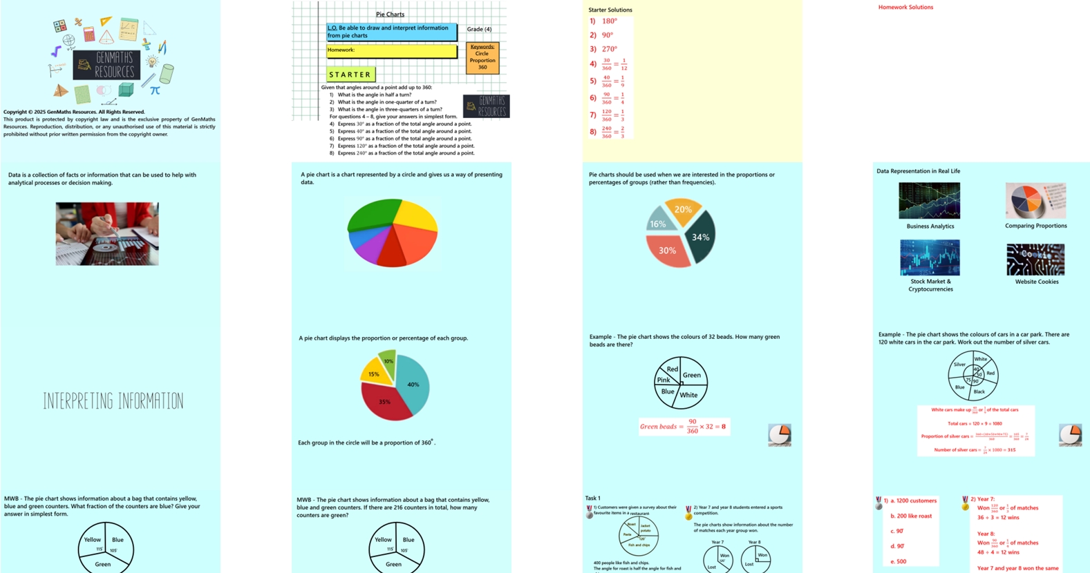 4.11 Pie Charts GCSE PowerPoint Lesson
