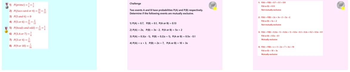 4.5 Mutually Exclusive Probabilities GCSE PowerPoint Lesson