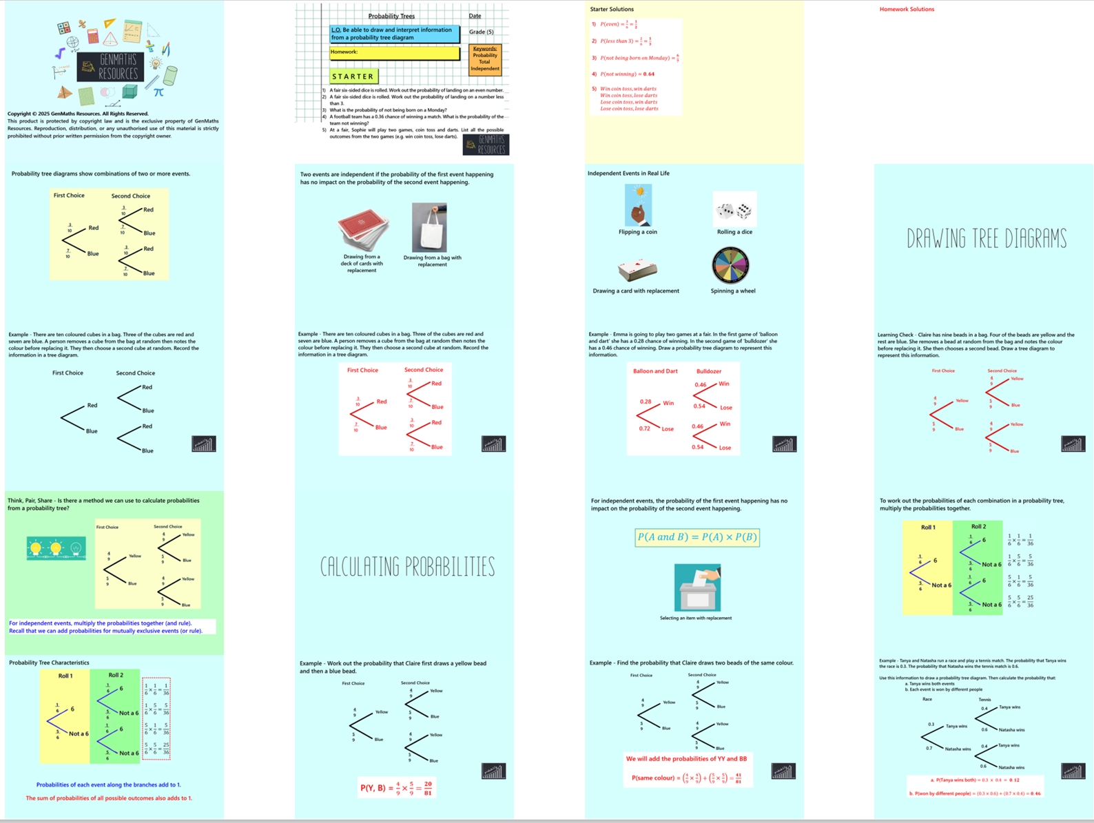 4.7 Probability Trees GCSE PowerPoint Lesson
