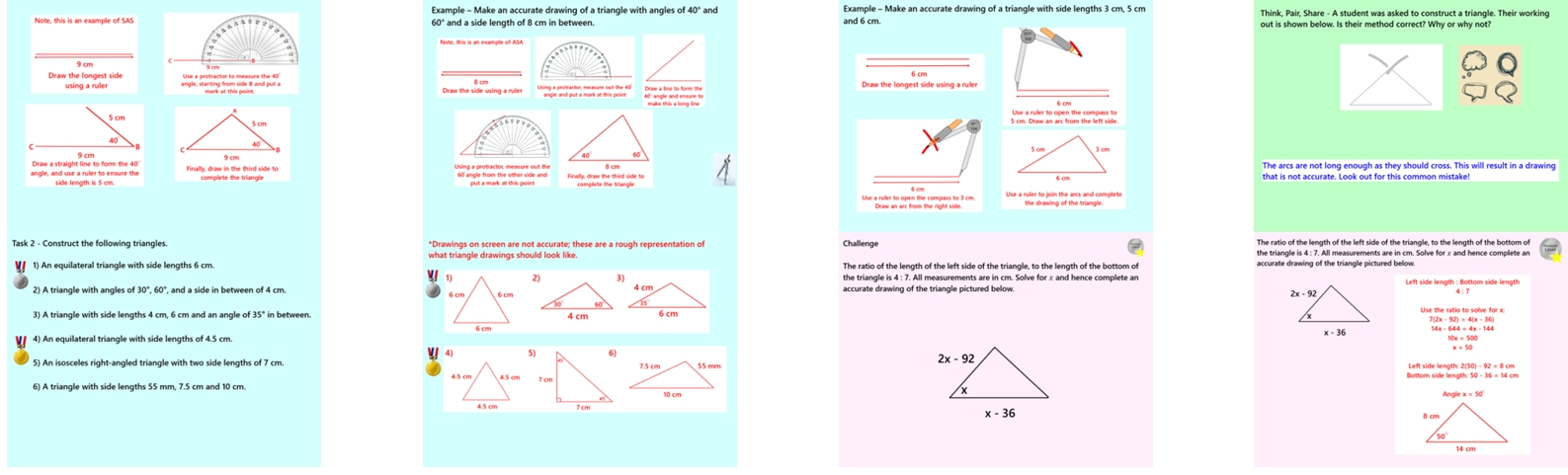 3.12 Drawing Angles and Triangles GCSE PowerPoint Lesson