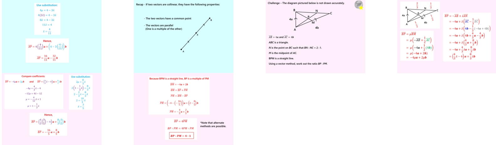3.49 Vector Proofs with Simultaneous Equations IGCSE Higher PowerPoint Lesson