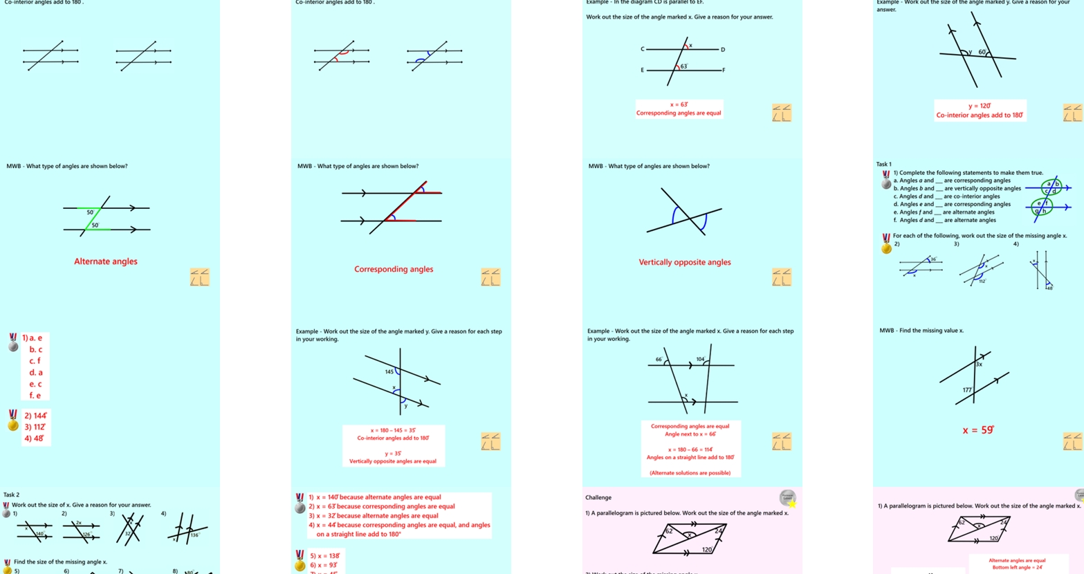 3.7 Angles in Parallel Lines GCSE PowerPoint Lesson