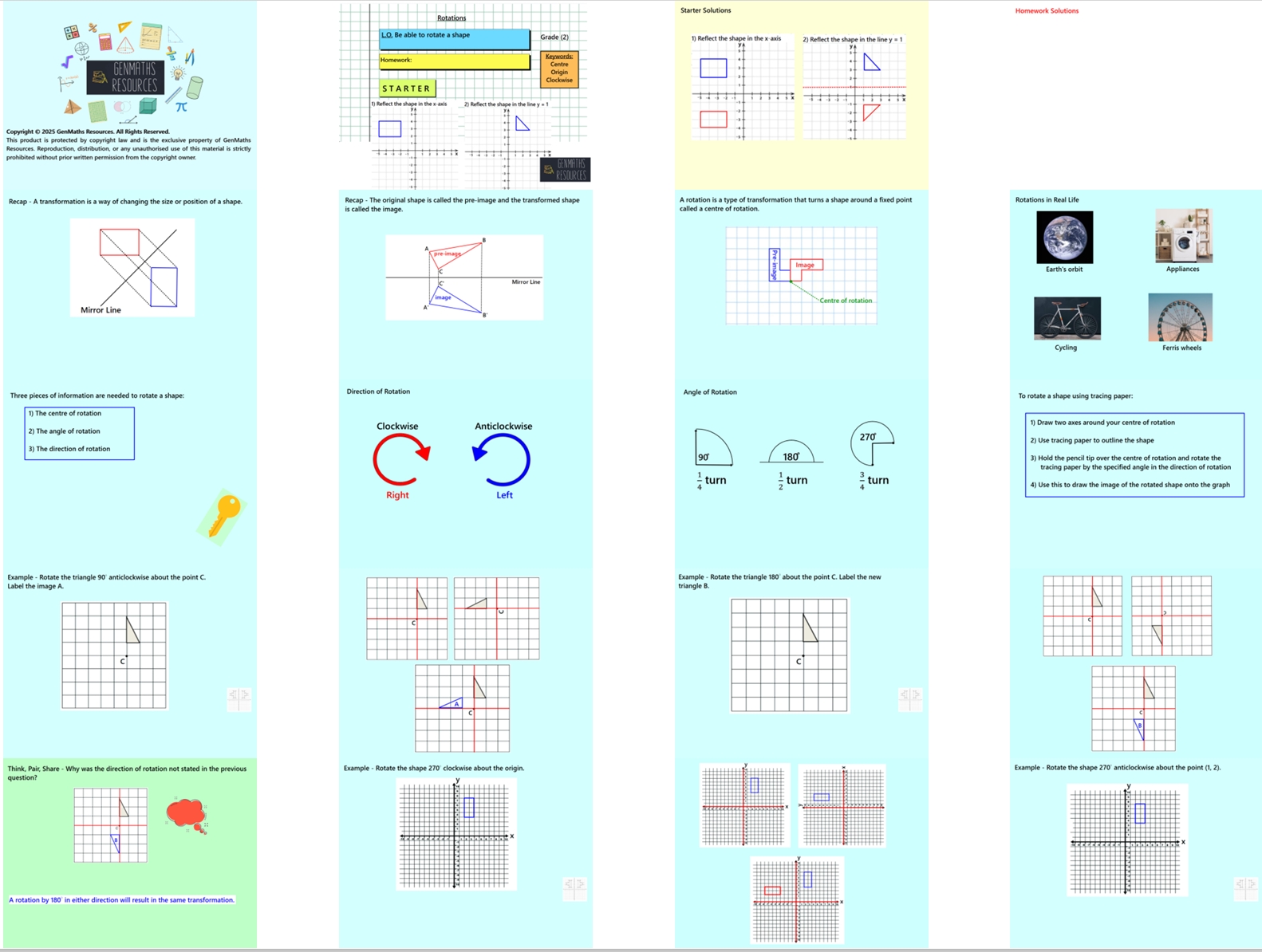 3.24 Rotations GCSE PowerPoint Lesson