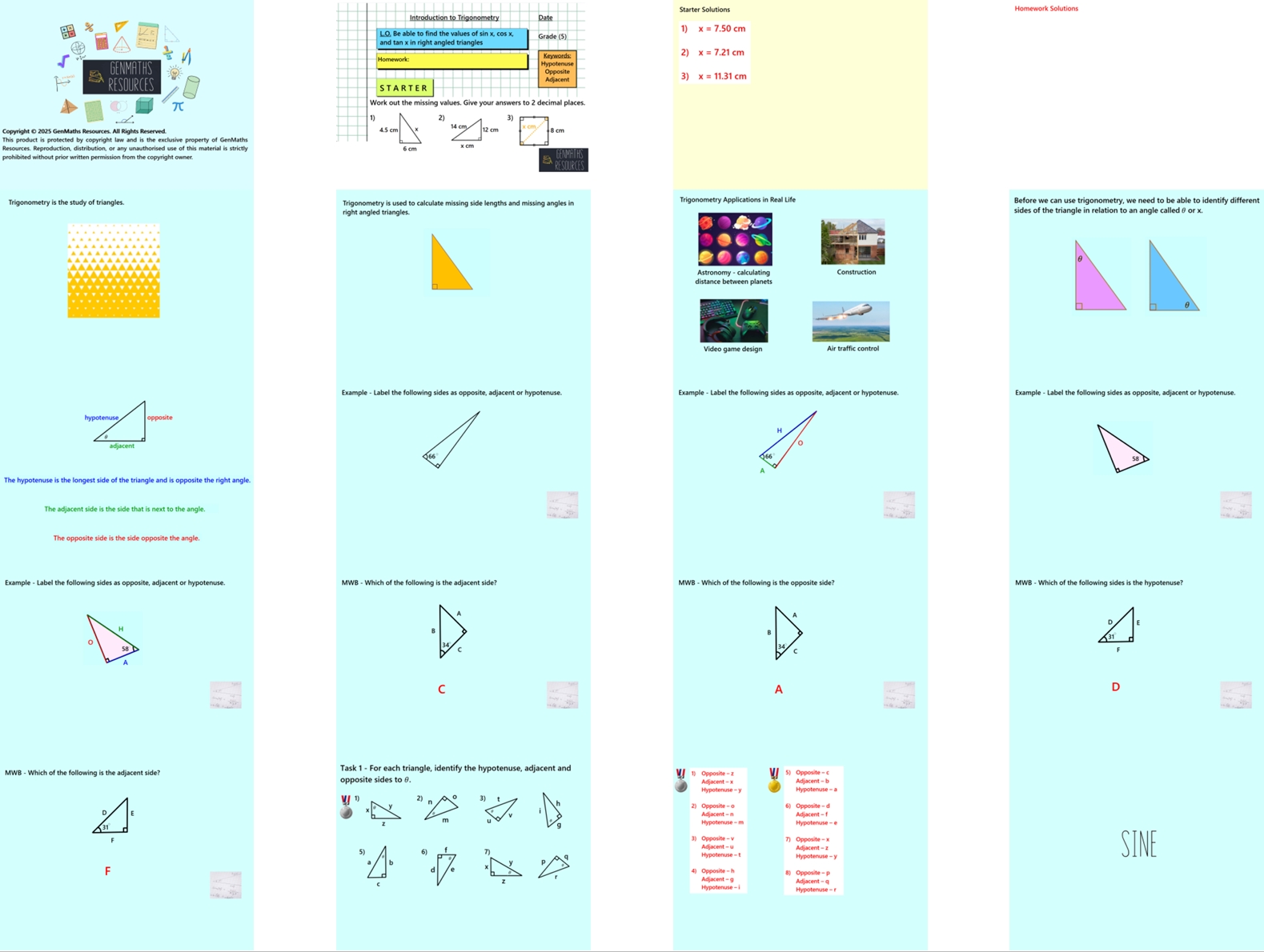 3.29 Introduction to Trigonometry GCSE PowerPoint Lesson