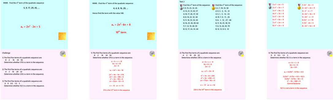 2.65 Quadratic Sequences Nth Term Higher GCSE PowerPoint Lesson