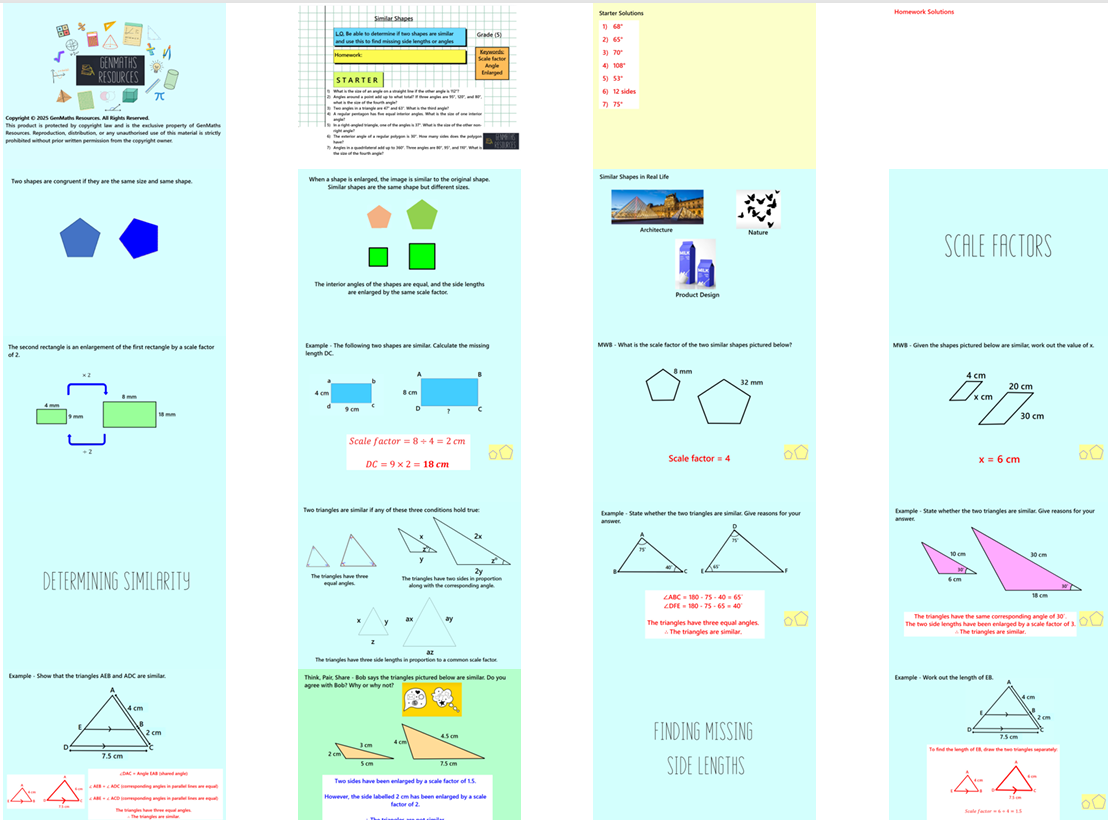 3.9 Similar Shapes GCSE PowerPoint Lesson