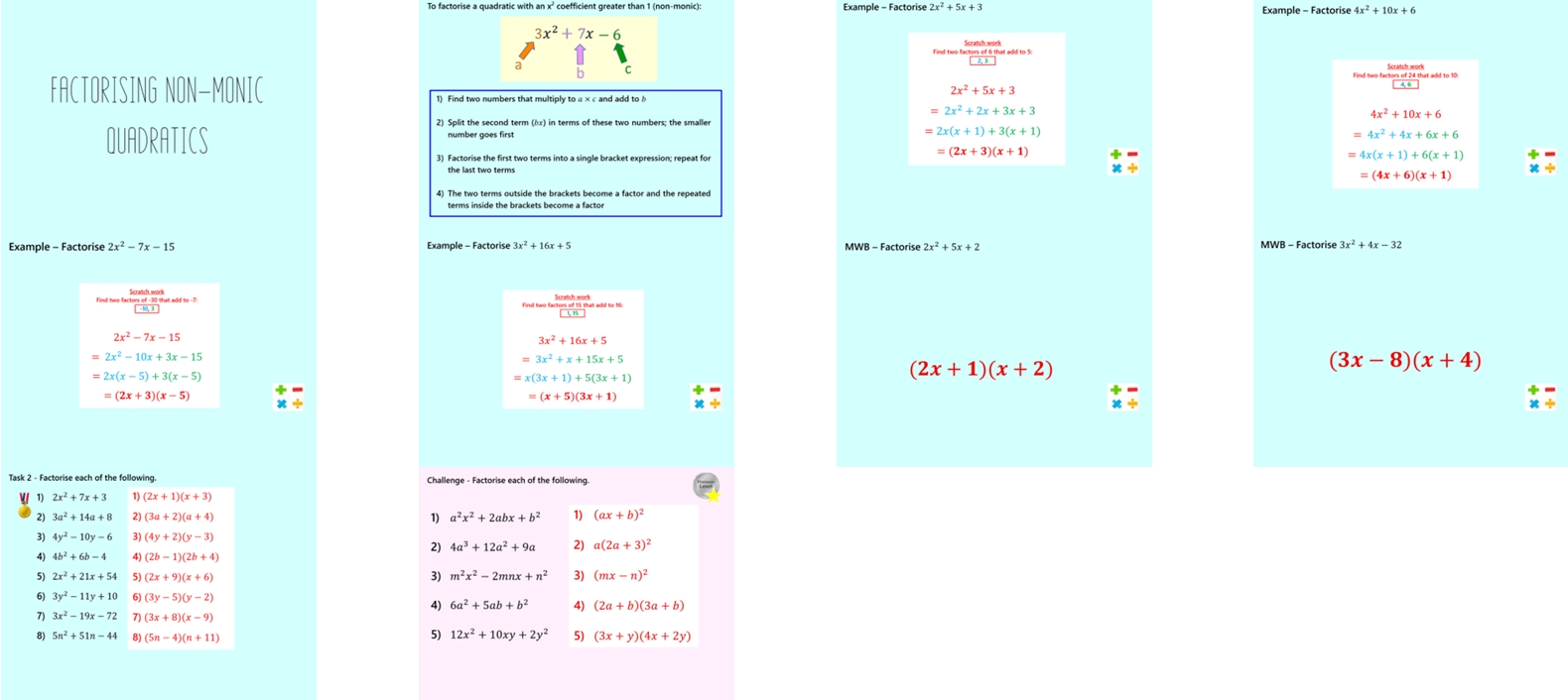 2.9 Factorising Quadratics PowerPoint Lesson