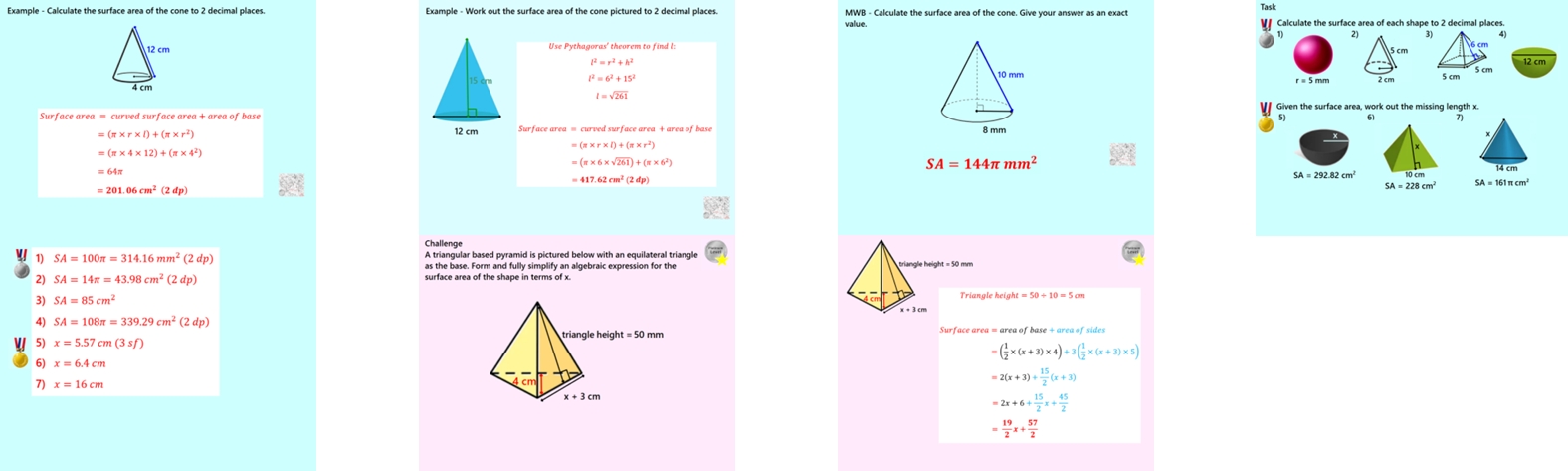 3.21 Surface Area of Complex Objects GCSE PowerPoint Lesson