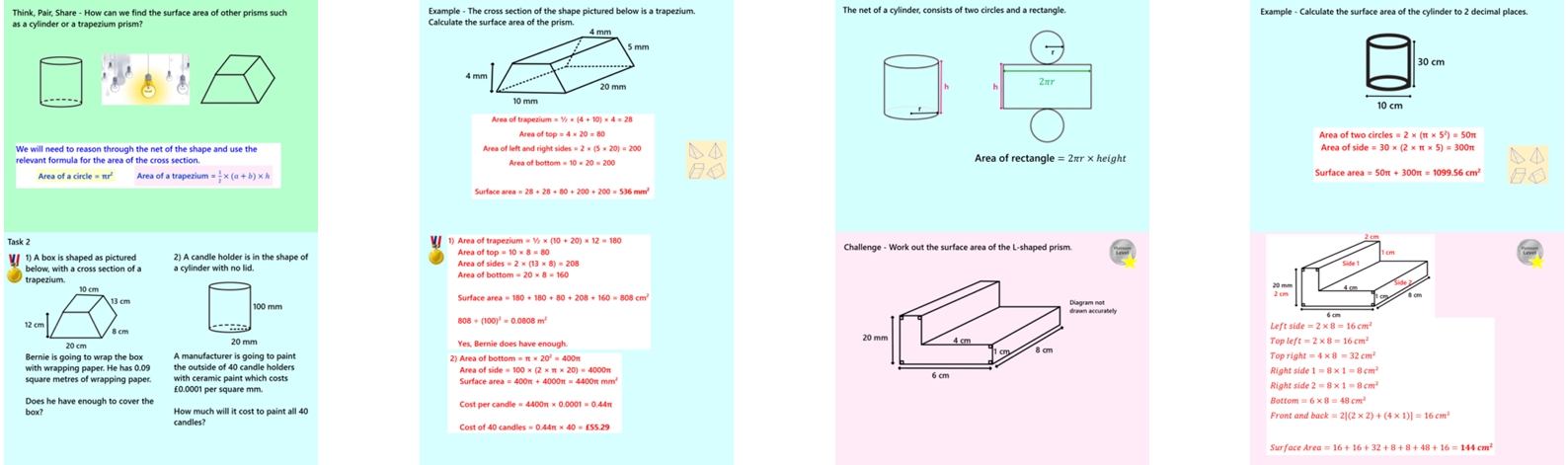 3.20 Surface Area of Prisms GCSE PowerPoint Lesson