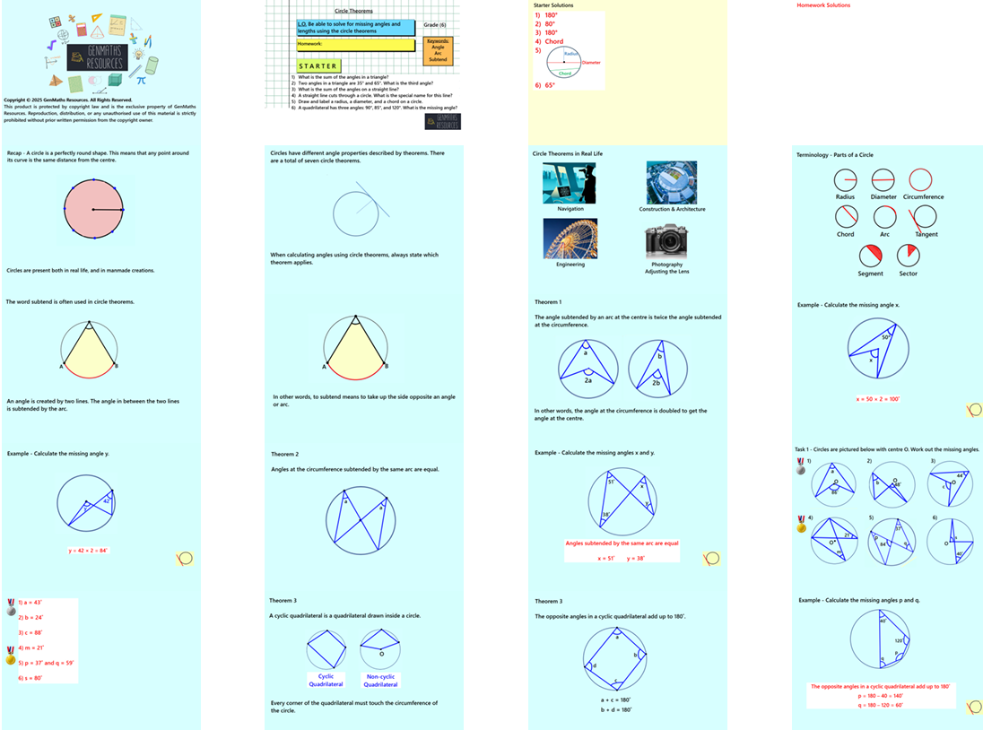 3.36 Circle Theorems Higher GCSE PowerPoint Lesson
