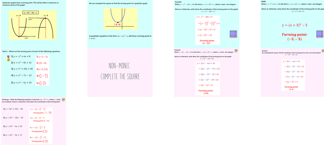 2.35 Completing the Square Higher GCSE PowerPoint Lesson
