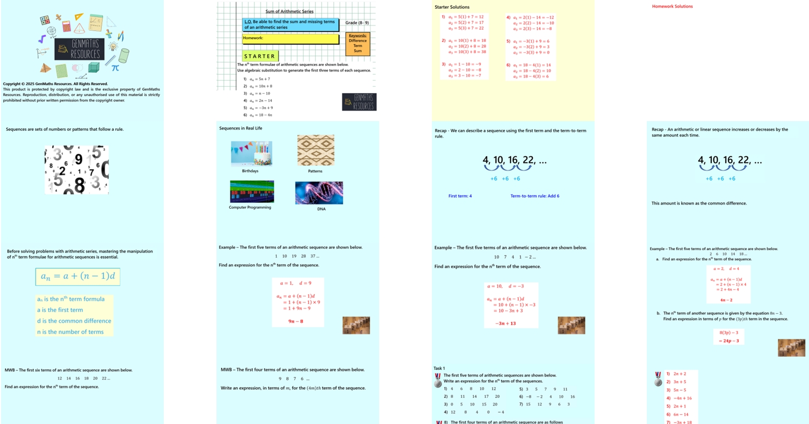 2.66 Sum of Arithmetic Series IGCSE PowerPoint Lesson