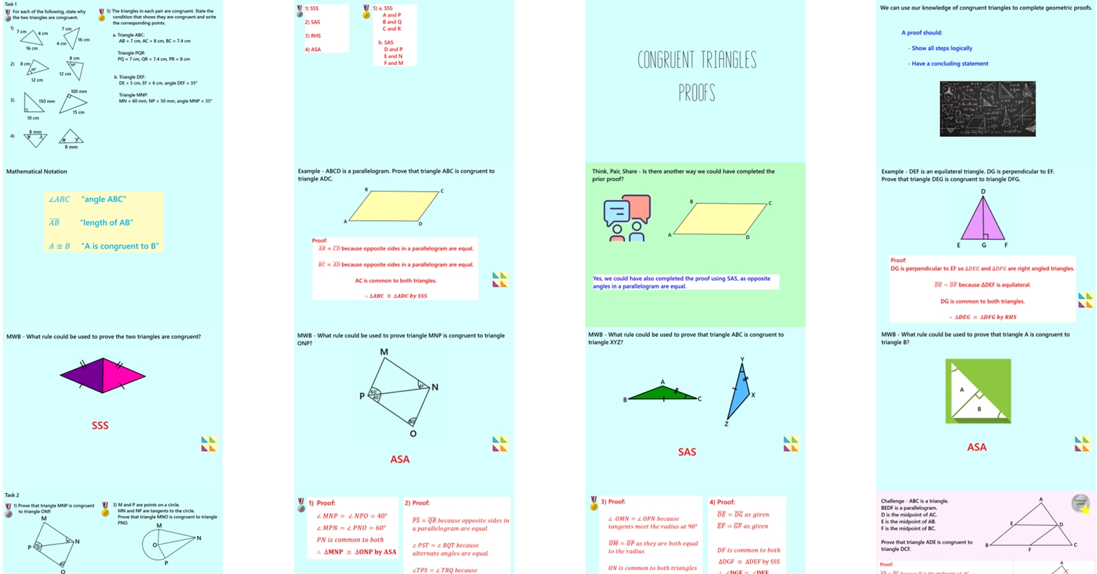 3.40 Congruent Triangle Proofs GCSE Higher PowerPoint Lesson