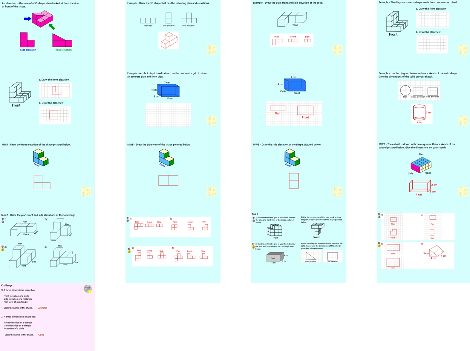 3.15 Nets, Plans and Elevations GCSE PowerPoint Lesson