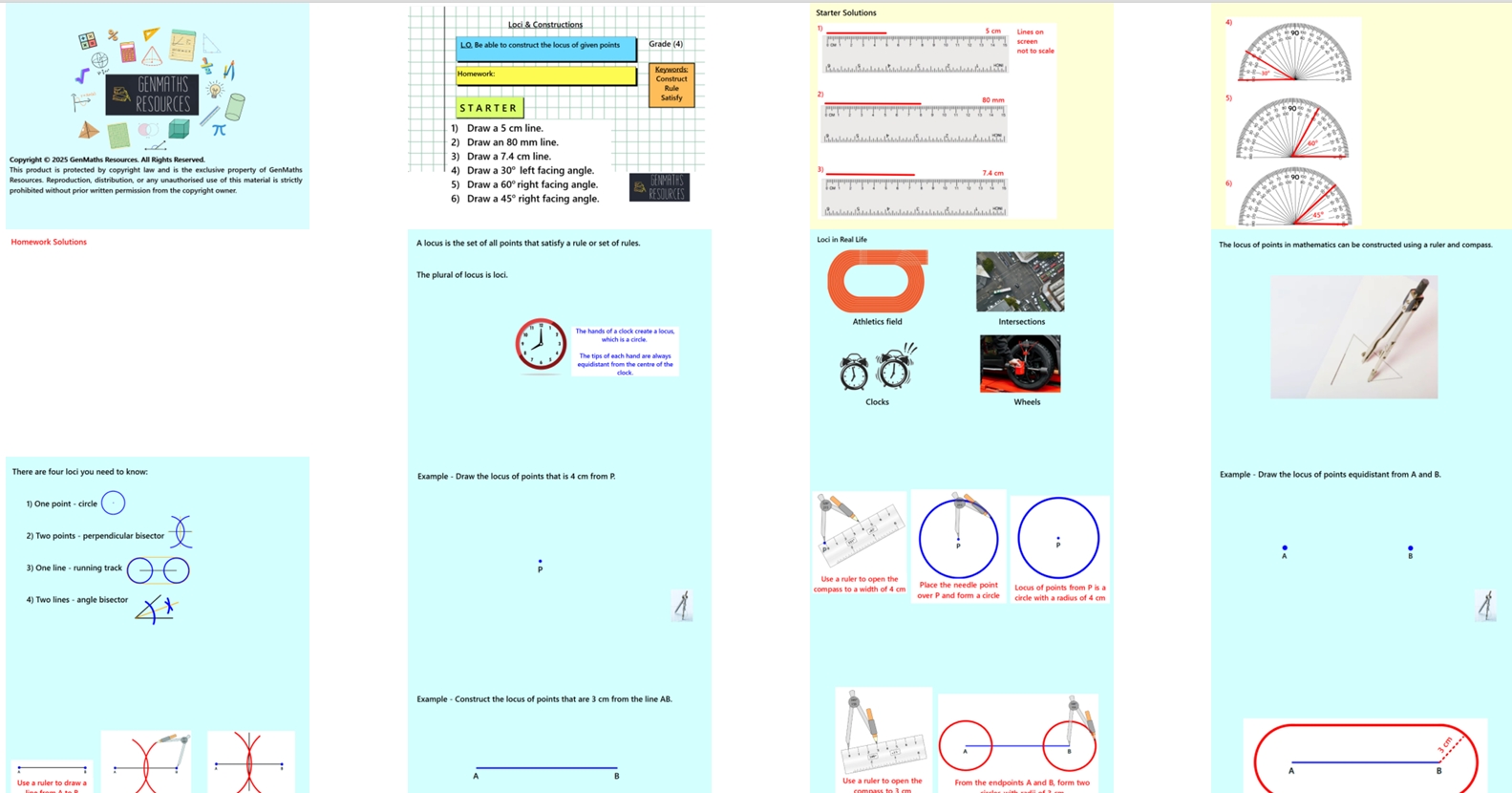 3.14 Loci and Constructions GCSE PowerPoint Lesson