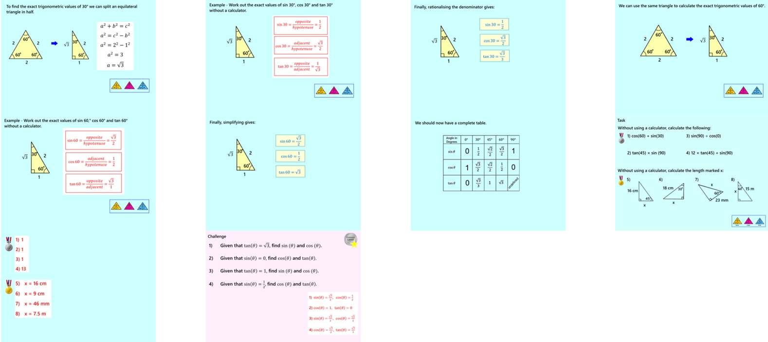 3.32 Exact Trig Values GCSE PowerPoint Lesson