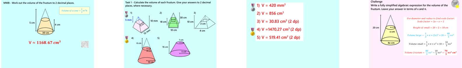 3.19 Volume of Frustums GCSE PowerPoint Lesson