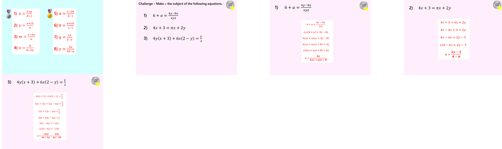 2.51 Rearranging Difficult Formulae Higher GCSE PowerPoint Lesson