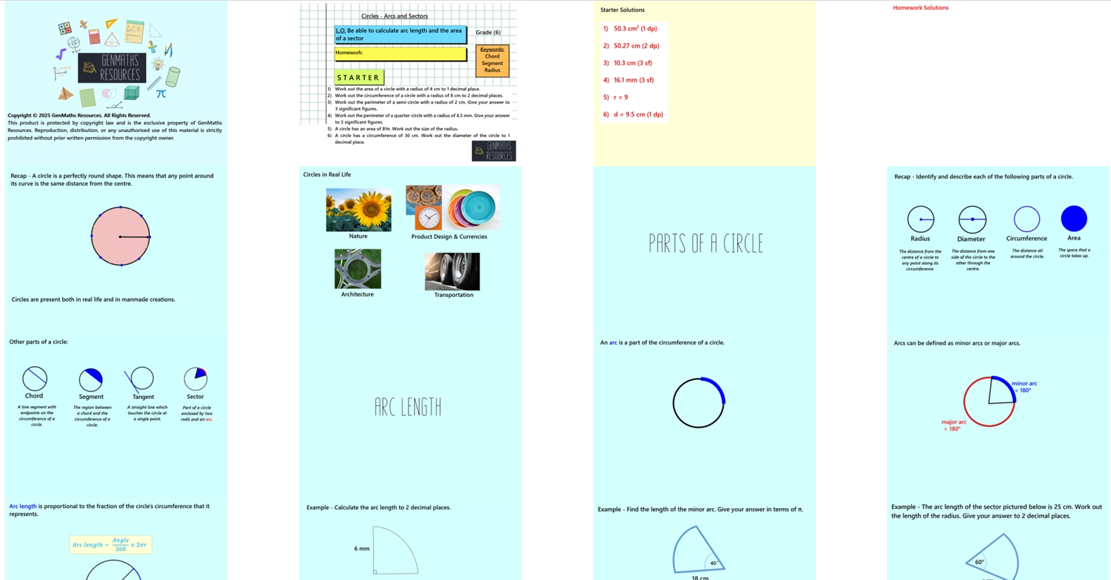 3.35 – Circles Arc and Sectors Higher GCSE PowerPoint Lesson