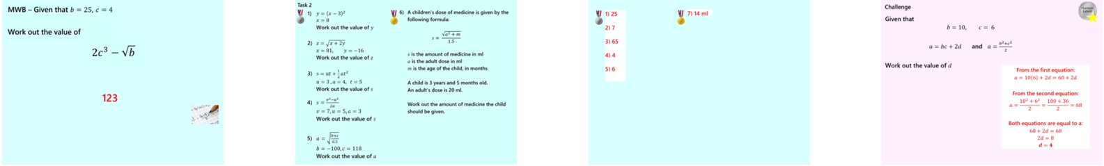 2.13 Algebraic Substitution GCSE PowerPoint Lesson