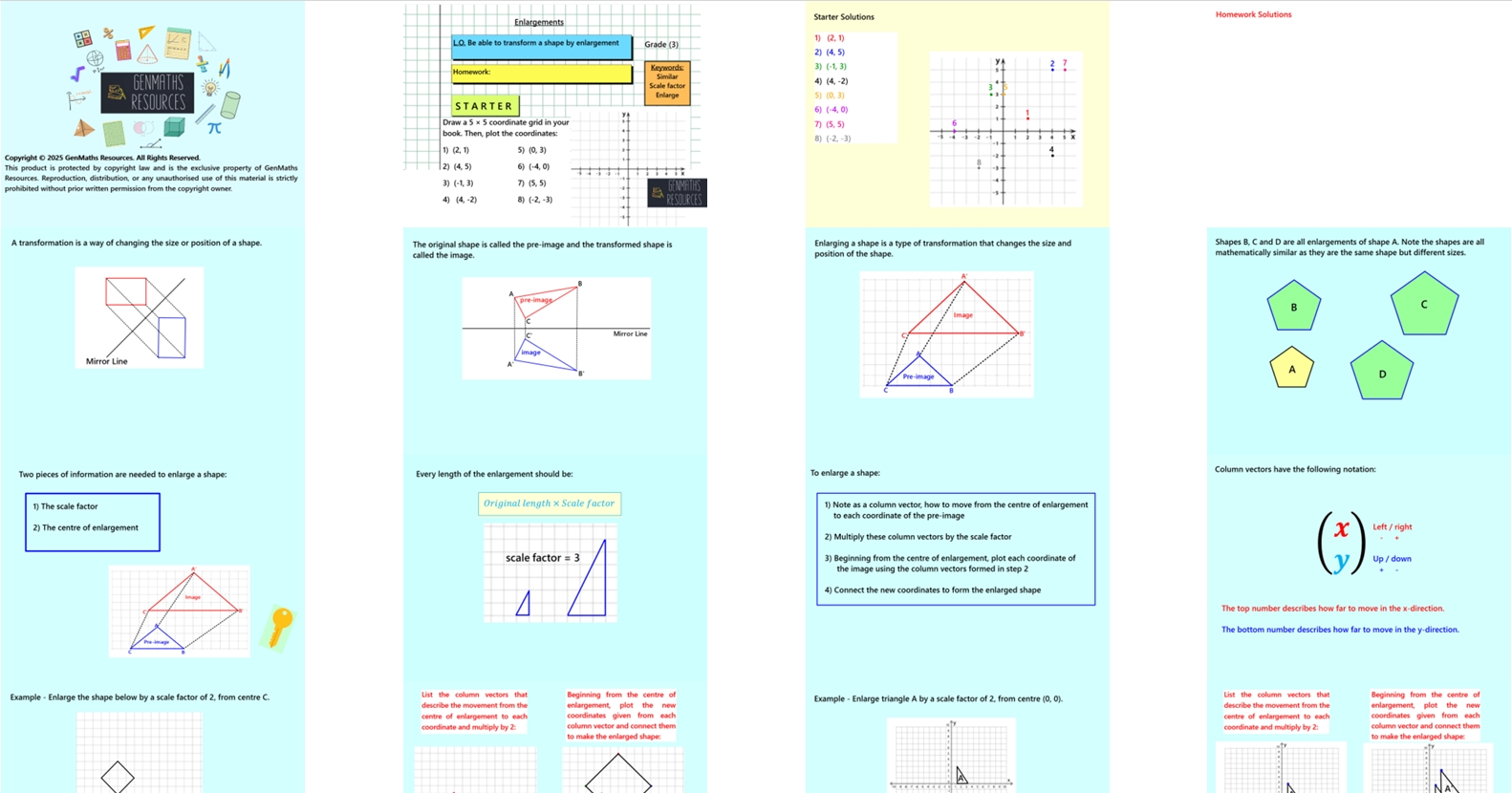 3.26 Enlargements GCSE PowerPoint Lesson