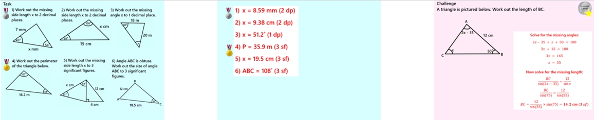 3.42 The Sine Rule GCSE Higher PowerPoint Lesson