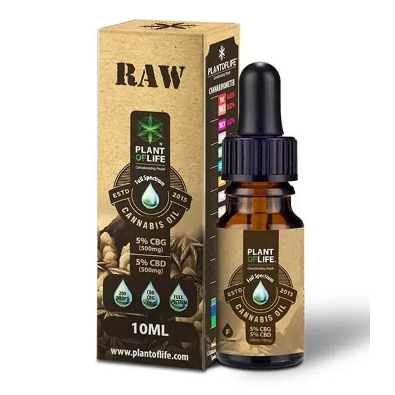 ACEITE DE CBD RAW 5%CBD / 5%CBG - PLANT OF LIFE