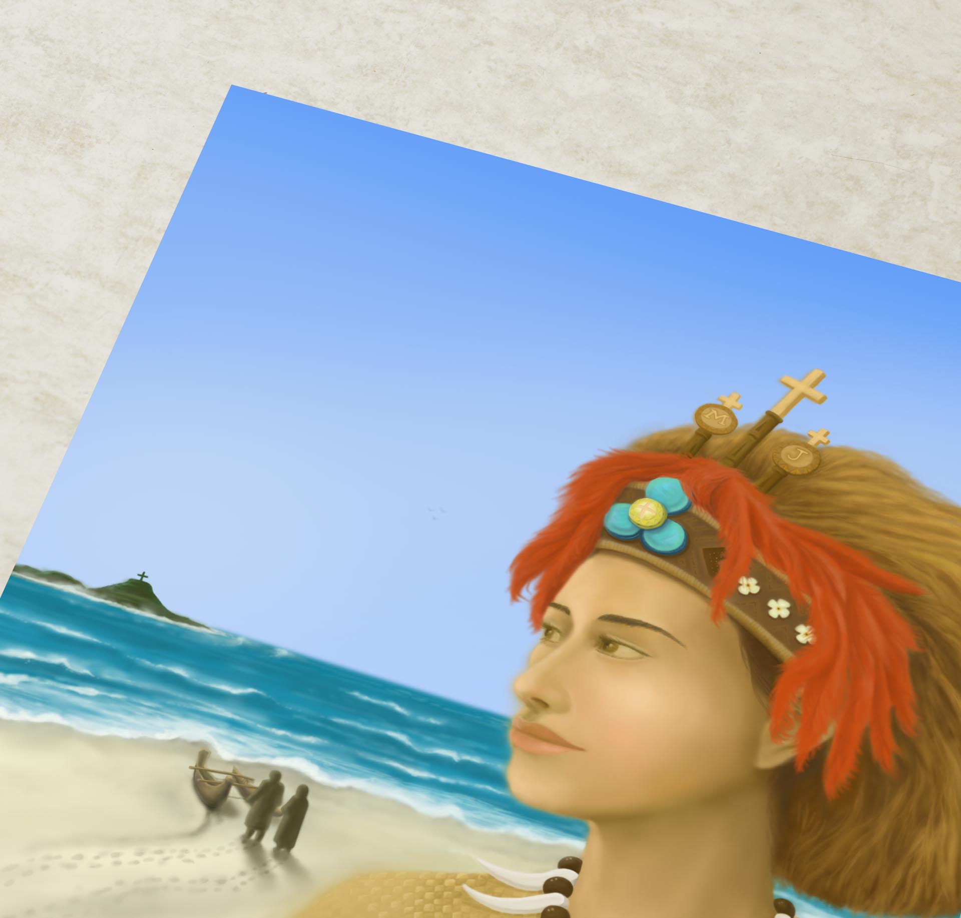 Taupou Seeking Paradise Art Print