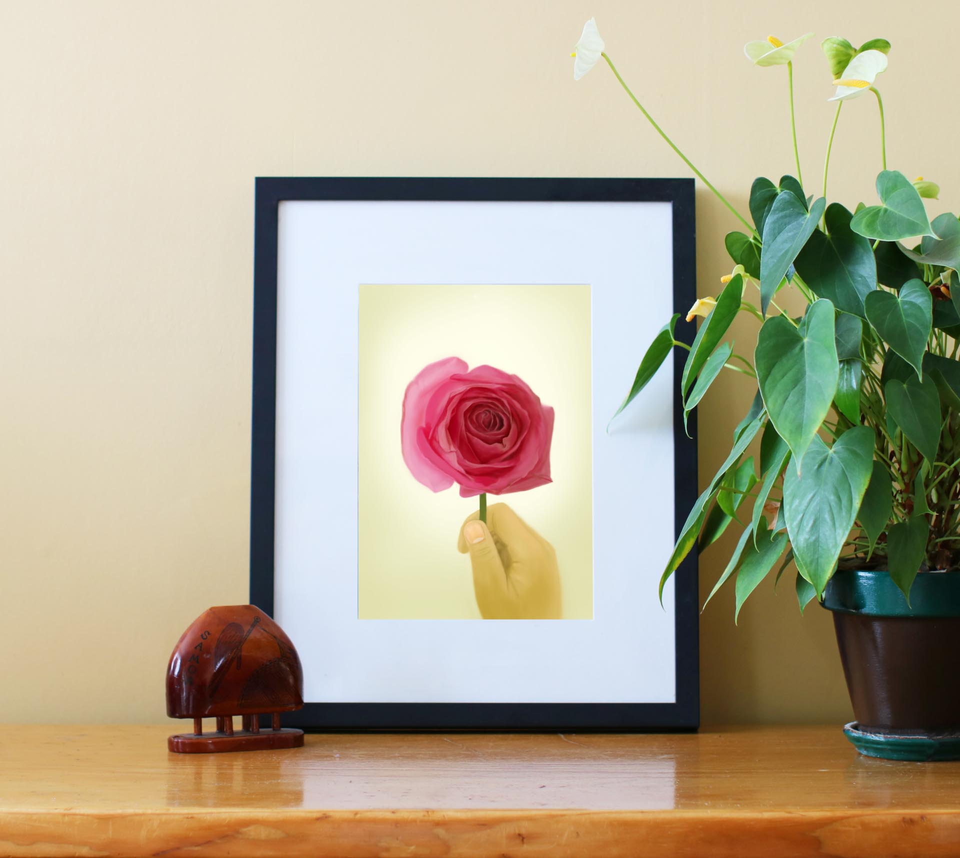 Fiat - Pink Rose Art Print