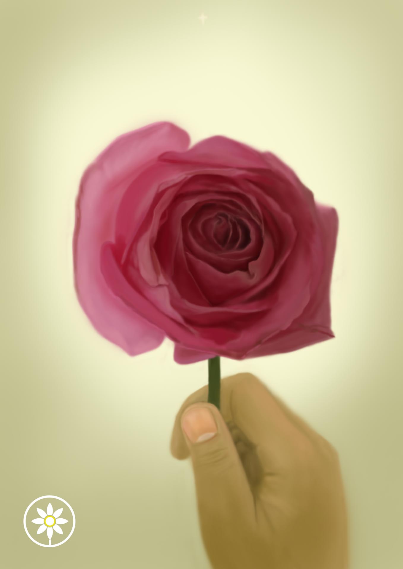 Fiat - Pink Rose Art Print