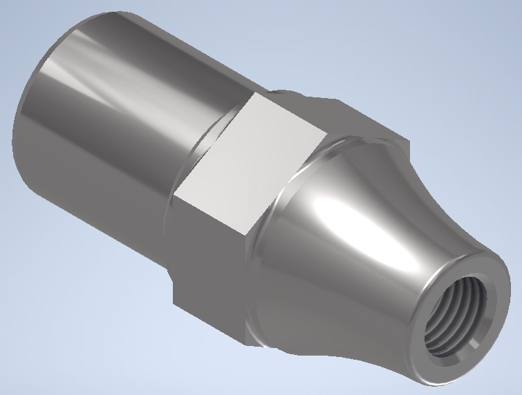 Tube Adapter, 7/16-20 Thread, Left or Right hand Thread 